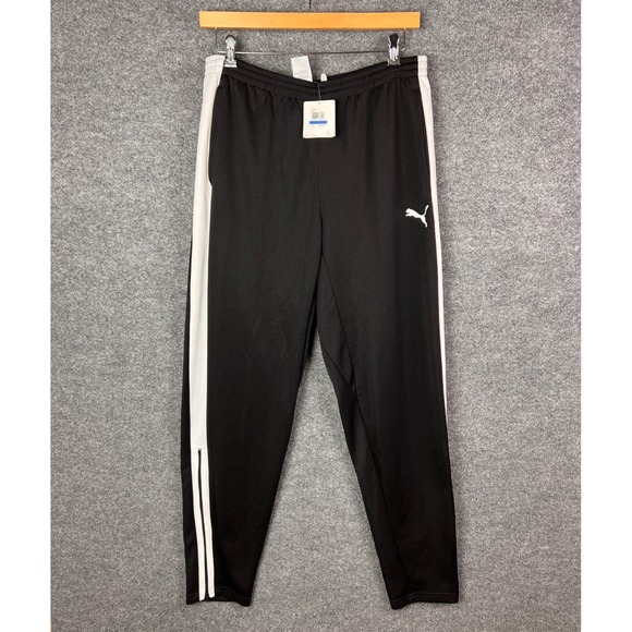 NEW Puma Icon Walk Out Pants Men's XL Black White Track Pants Sweatpants - Picture 1 of 10
